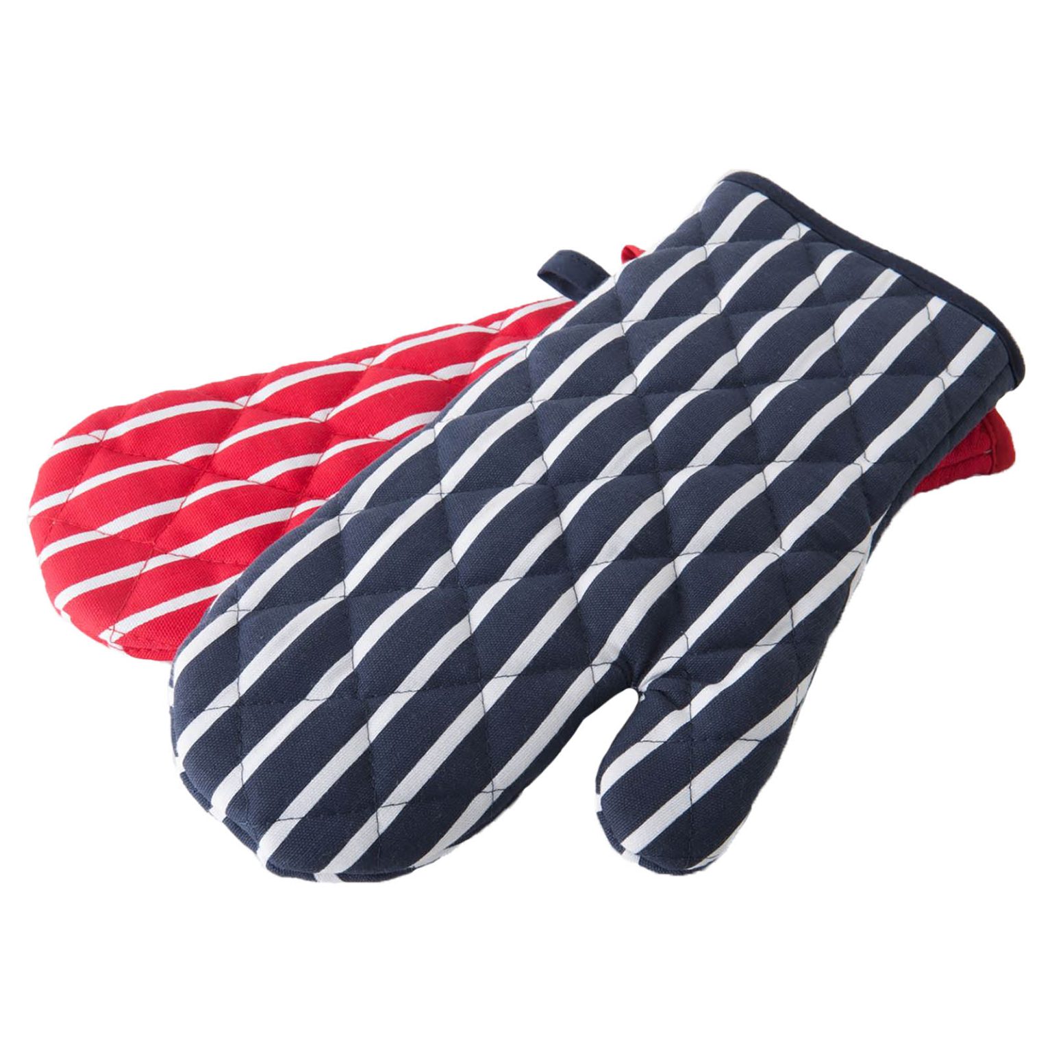 Butcher Stripe Single Oven Glove (Gauntlet) - ELSATEX