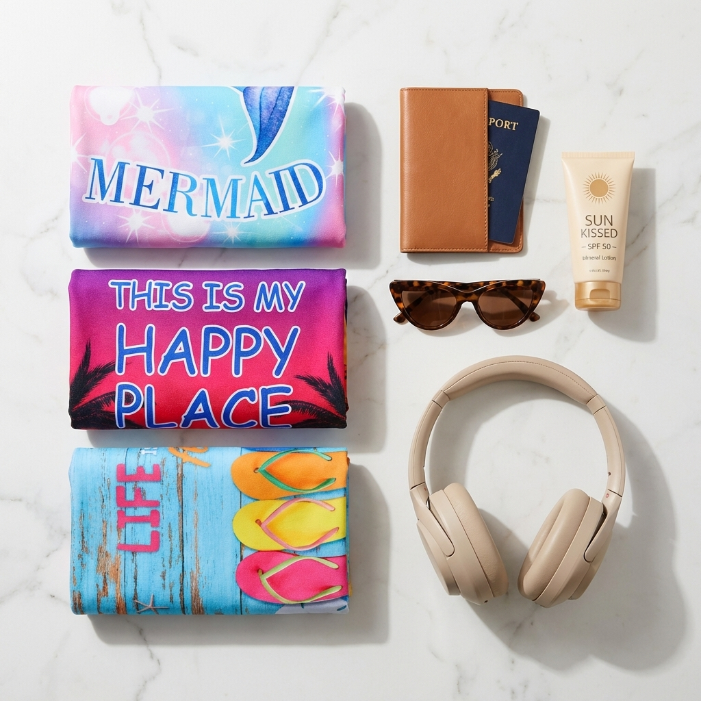 Lightweight beach and pool towels quick dry