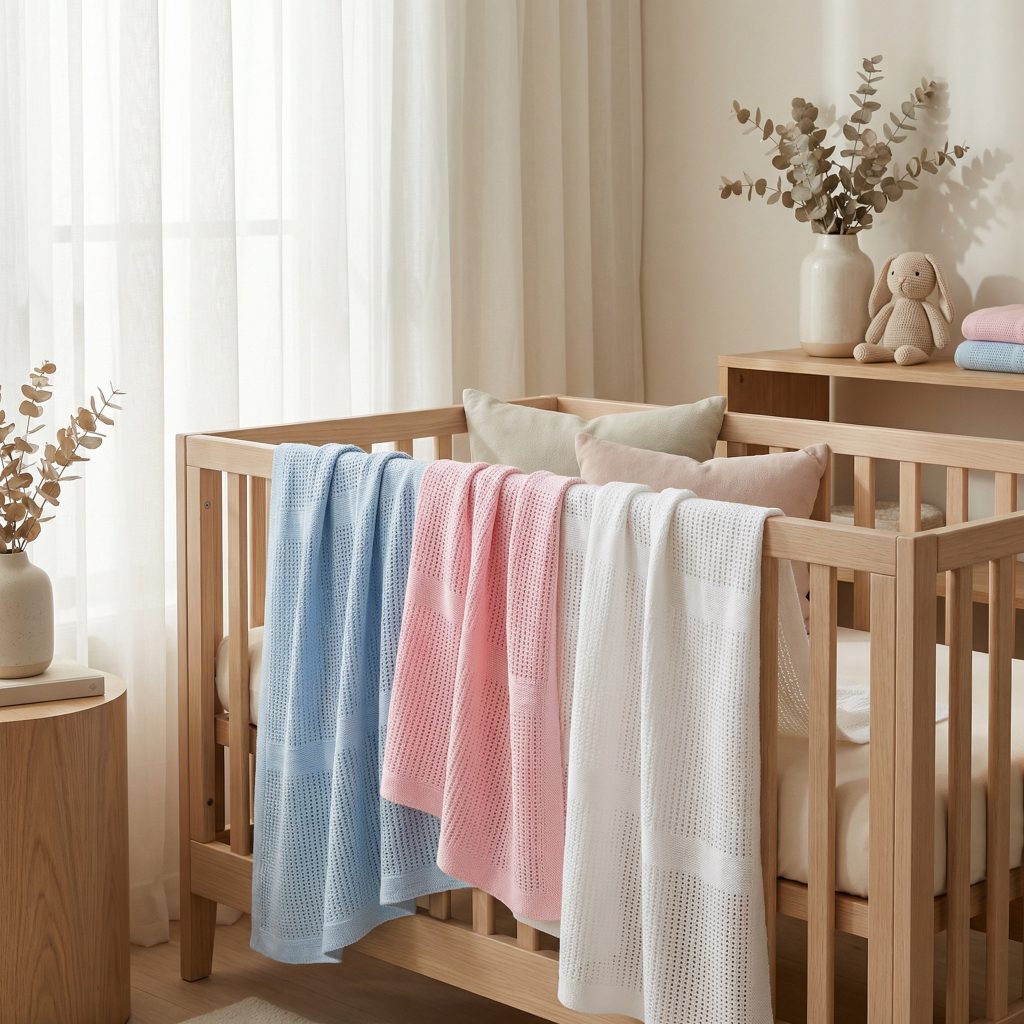 Breathable cotton baby nursery essentials blanket