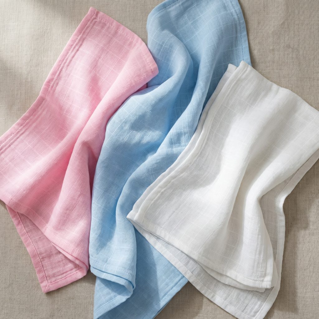 Cotton baby nursery essentials muslin cloths