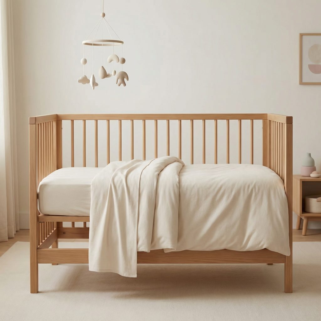 Knitted cotton baby nursery essentials cot bedding